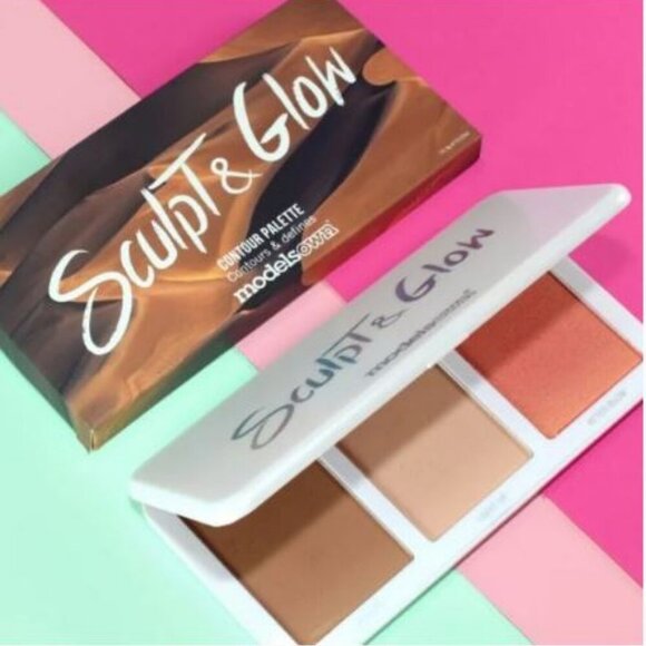 MODELS OWN Sculpt & Glow Contour Highlighter Palette NIB 02 Light to Medium - Picture 5 of 8